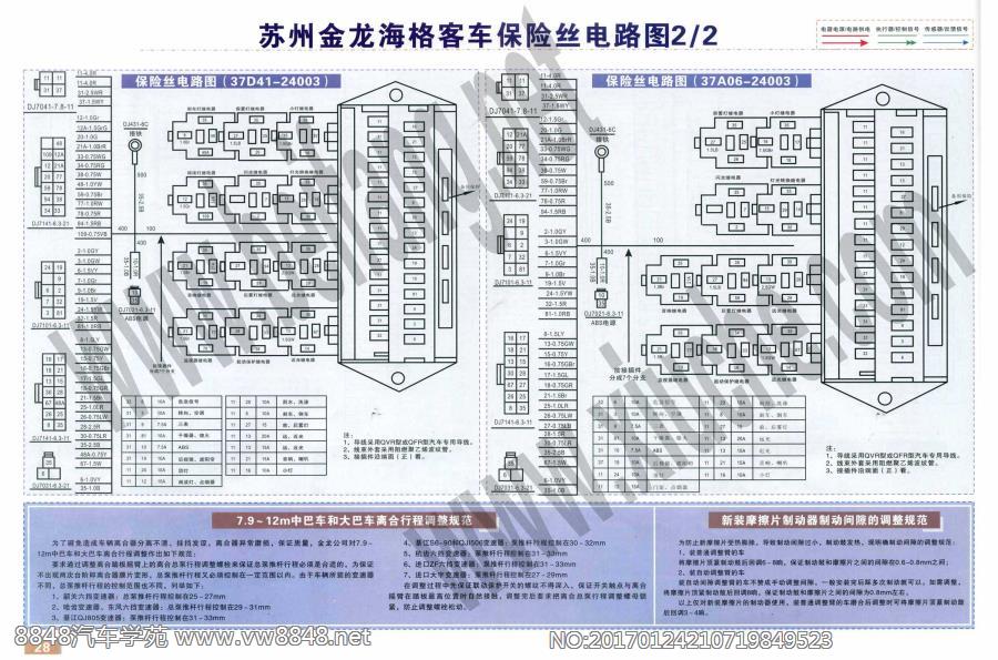 苏州金龙海格客车保险丝电路图2